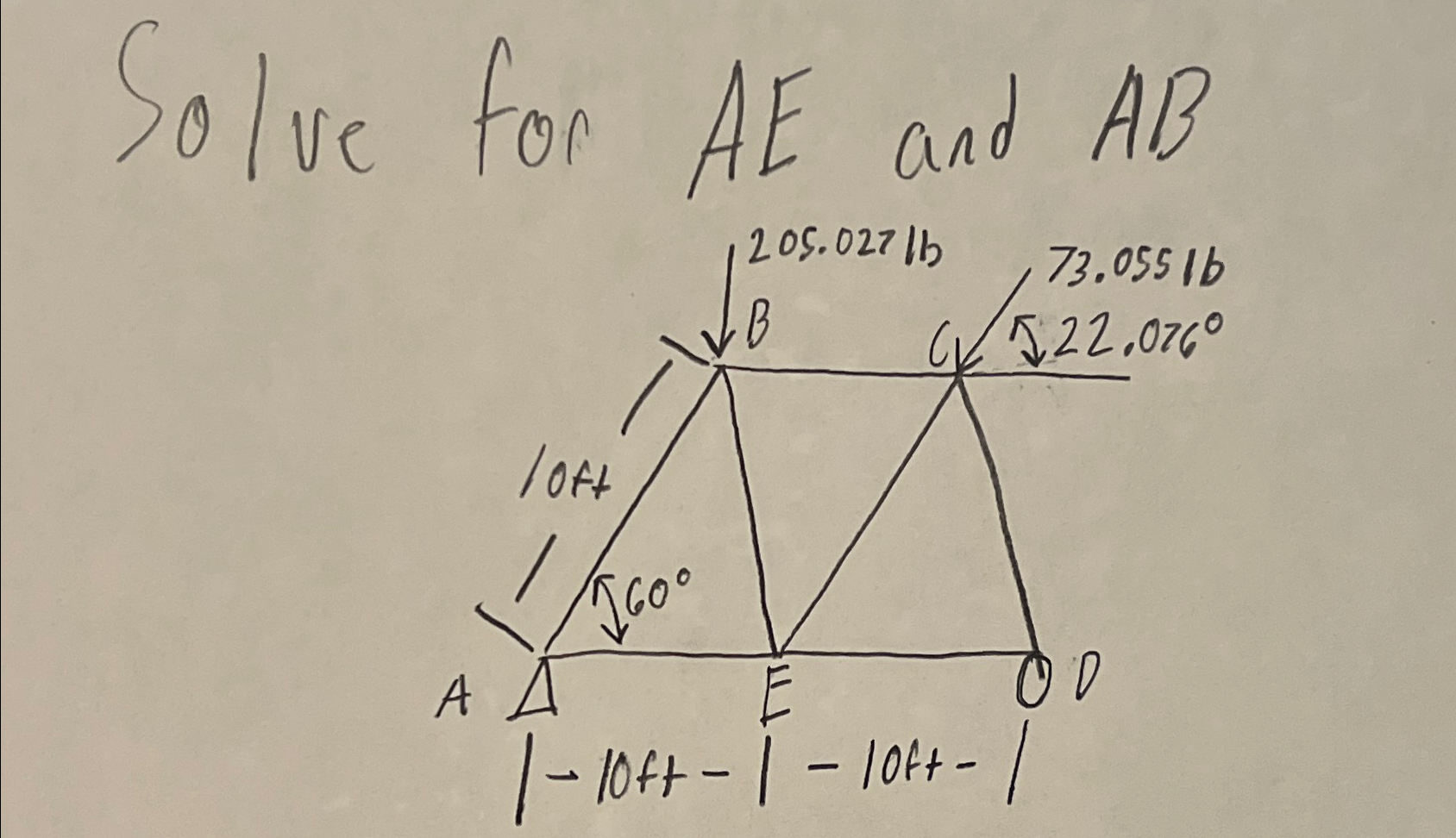 Solve for A E and A B