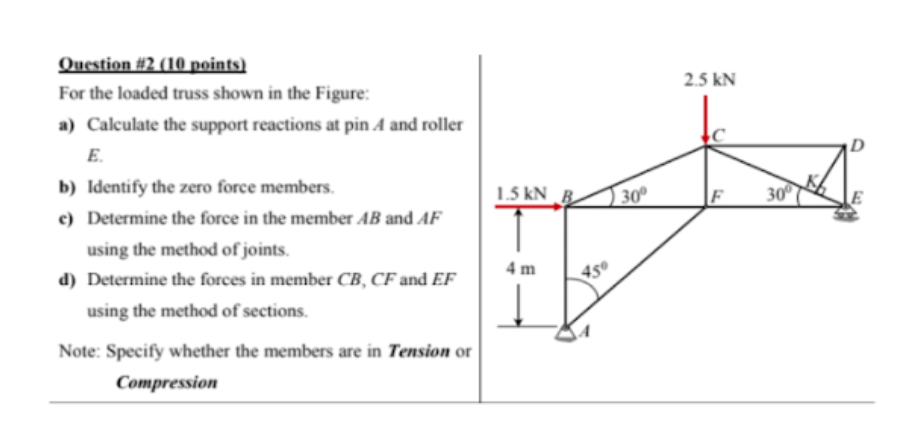 Ouestion ? H 2 ( 1 0 points ) For the loaded