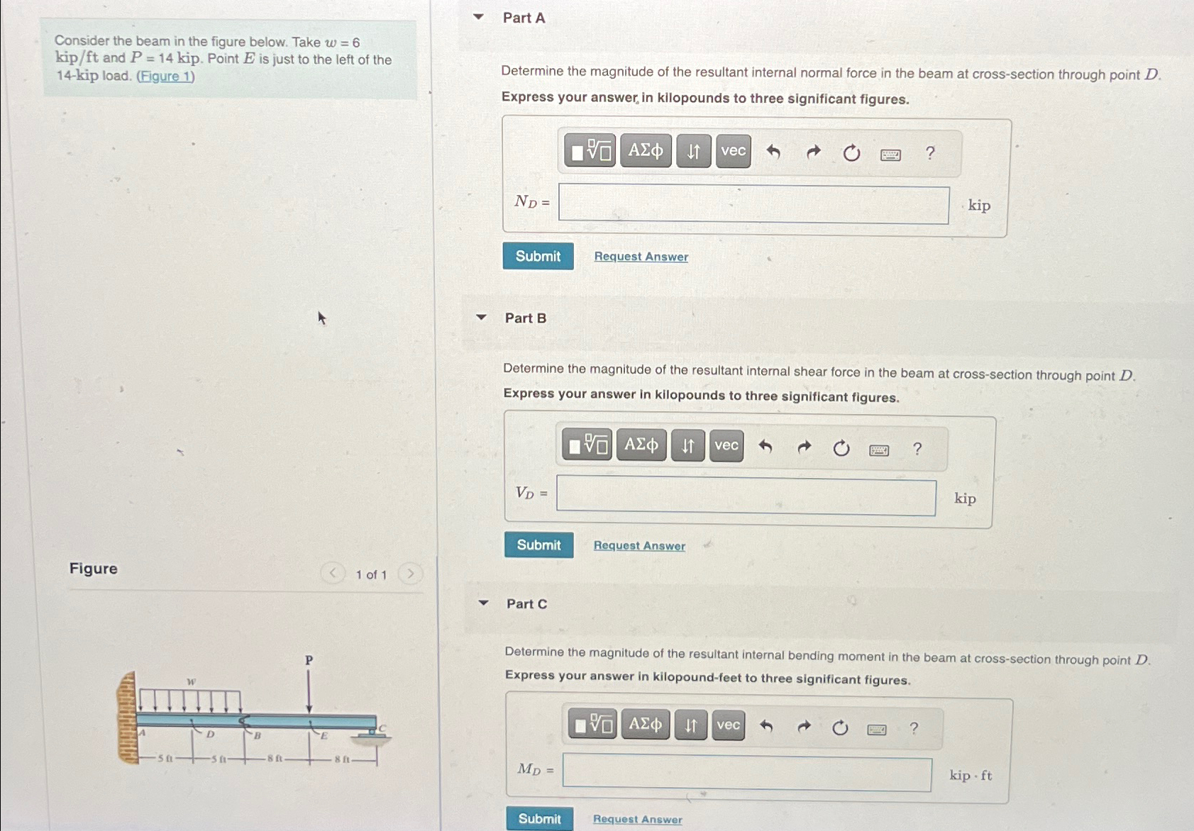 Part A Consider the beam in the figure below.