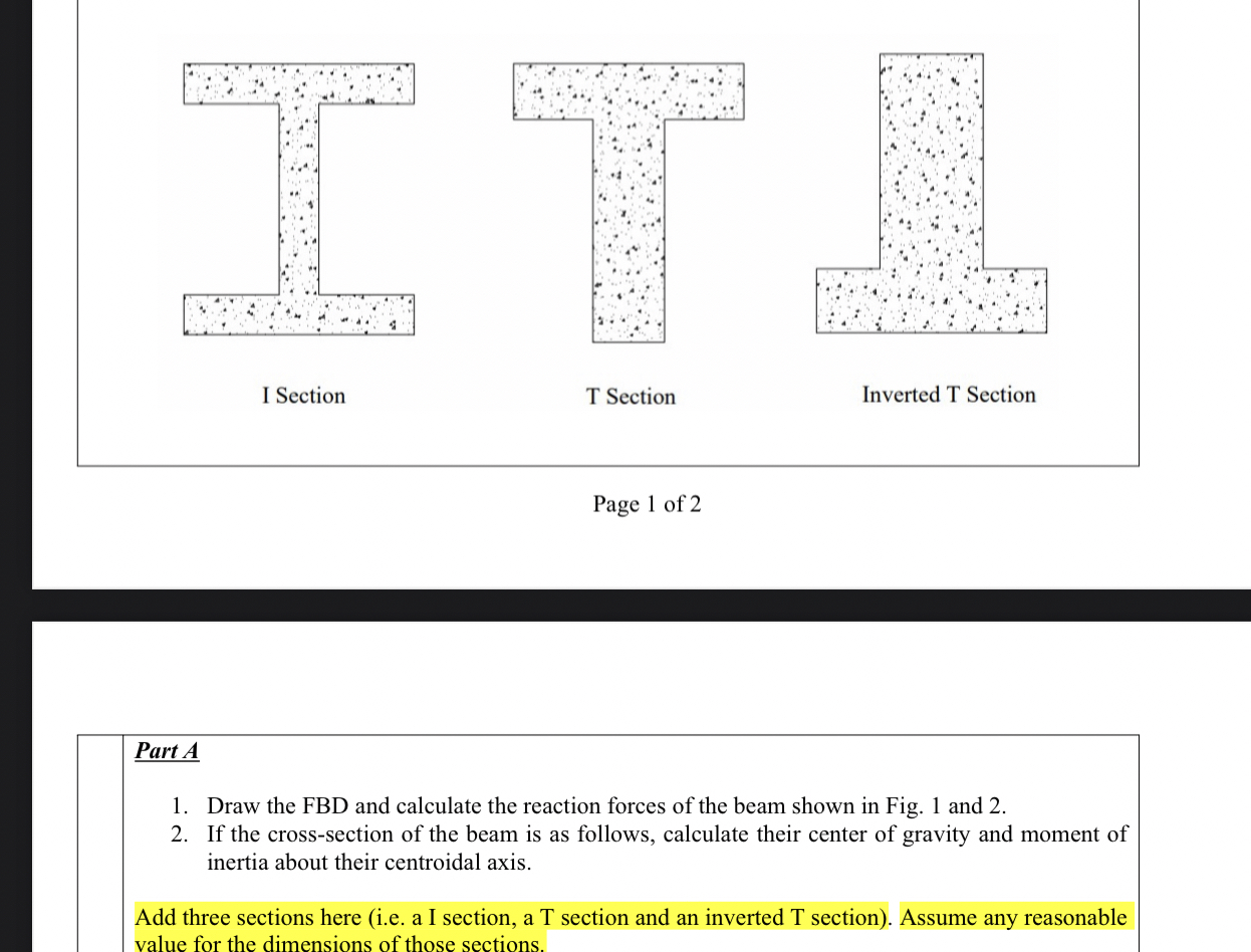 I Section T Section Inverted T Section Page 1 of