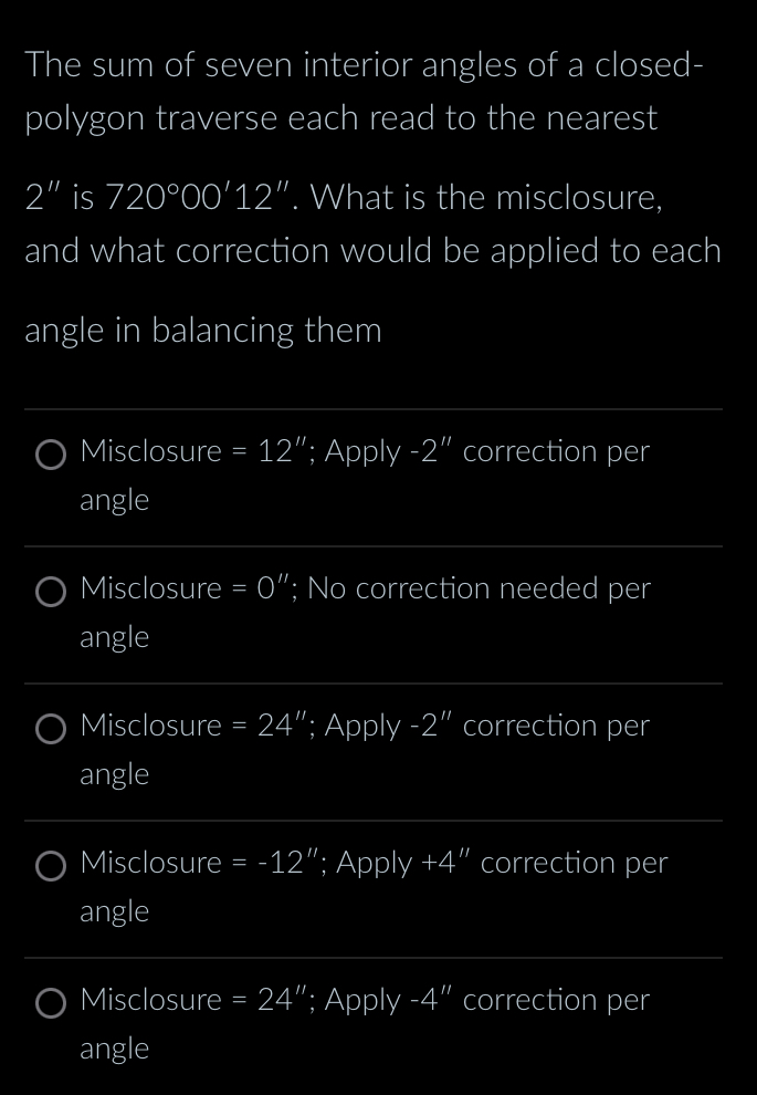 The sum of seven interior angles of a