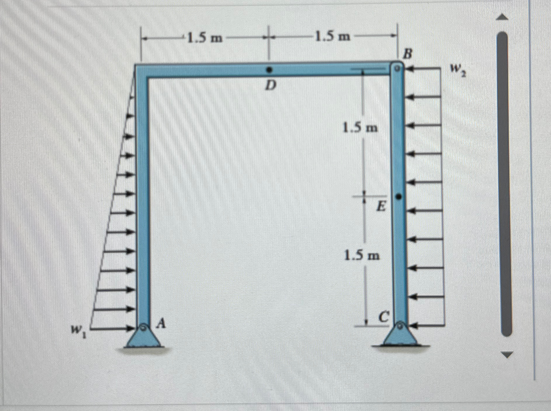 Consider the two - member frame shown in ( Figure