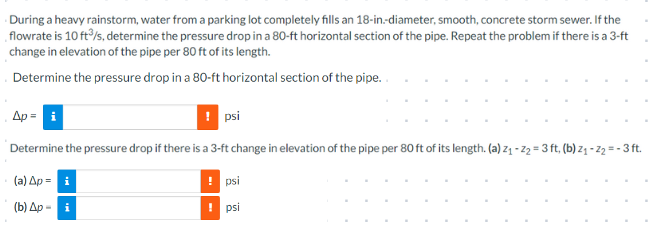 During a heavy rainstorm, water from a parking