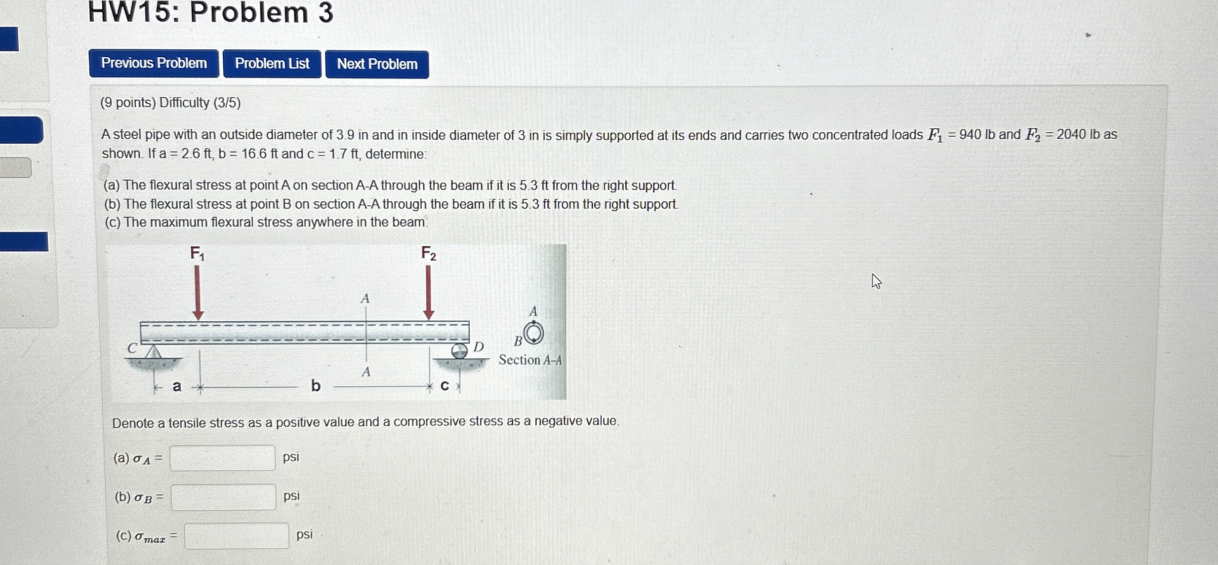 HW 1 5 : Problem 3 ( 9 points ) Difficulty ( 3 /