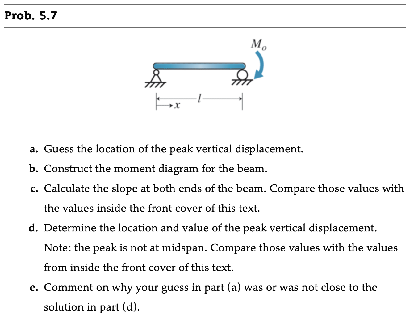 Prob. 5 . 7 a . Guess the location of the peak