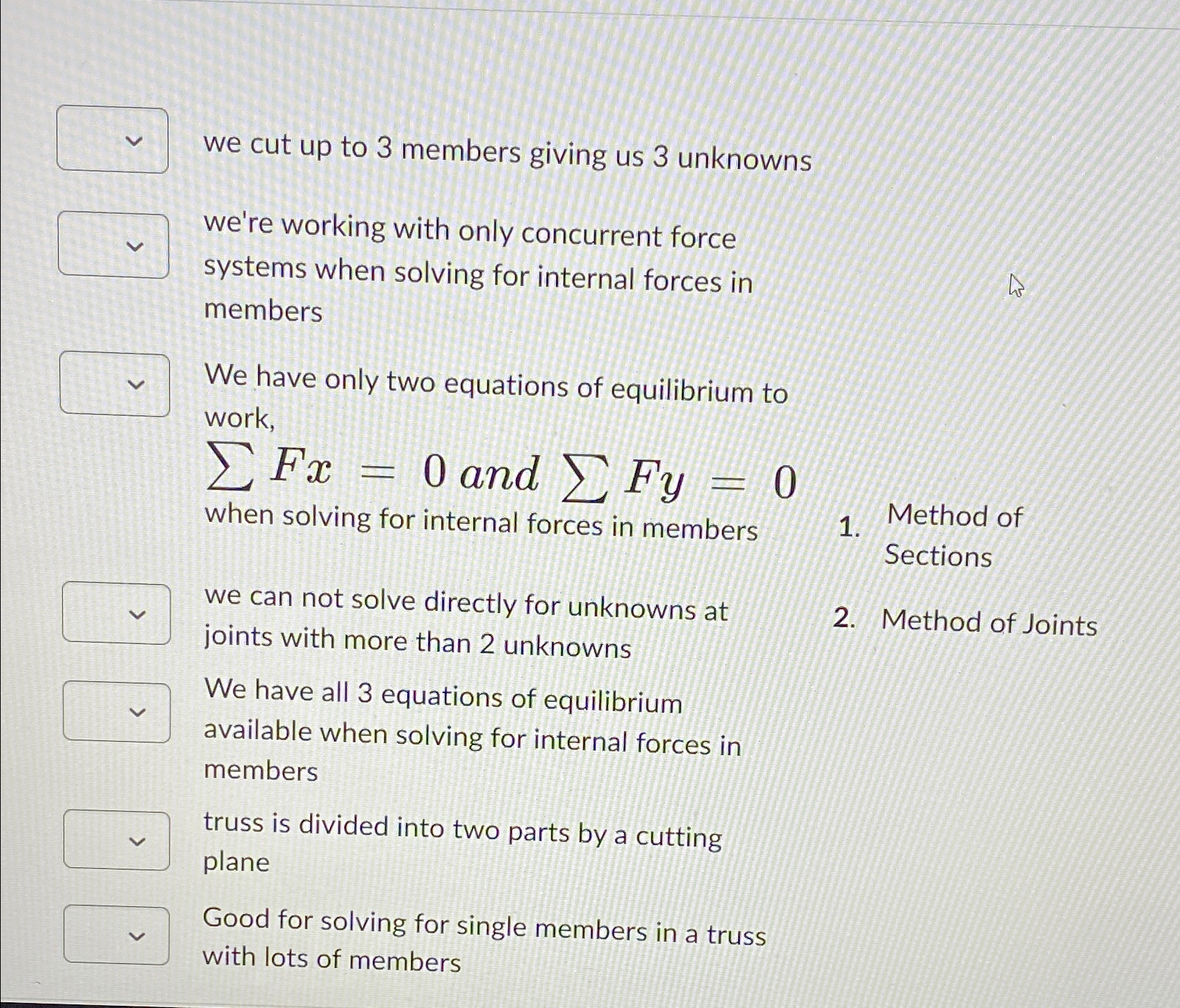 we cut up to 3 members giving us 3 unknowns we're
