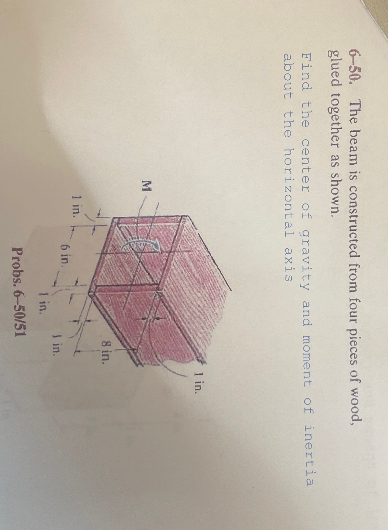 6 - 5 0 . The beam is constructed from four