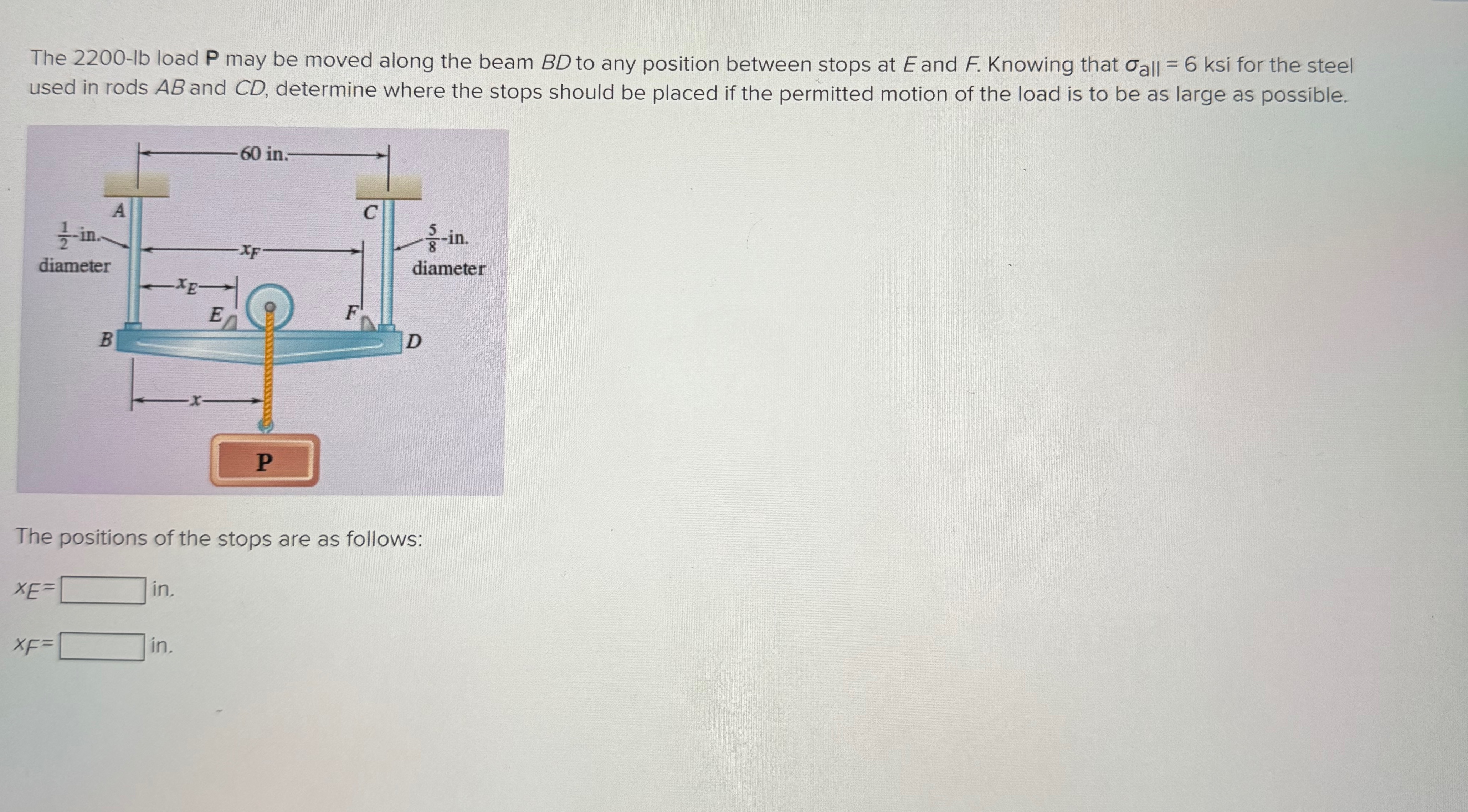 The 2 2 0 0 - 1 b load P may be moved along the
