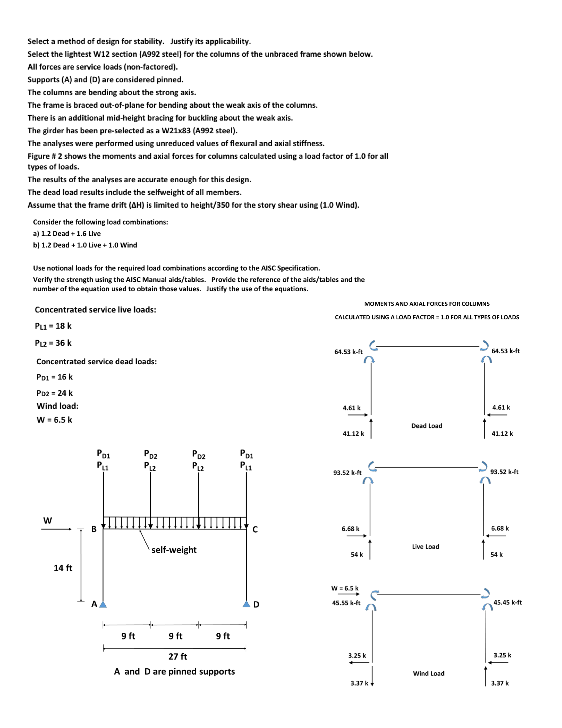 Design of beam columns