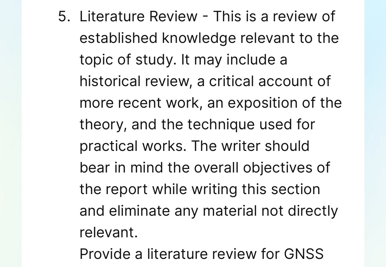 Literature Review - This is a review of