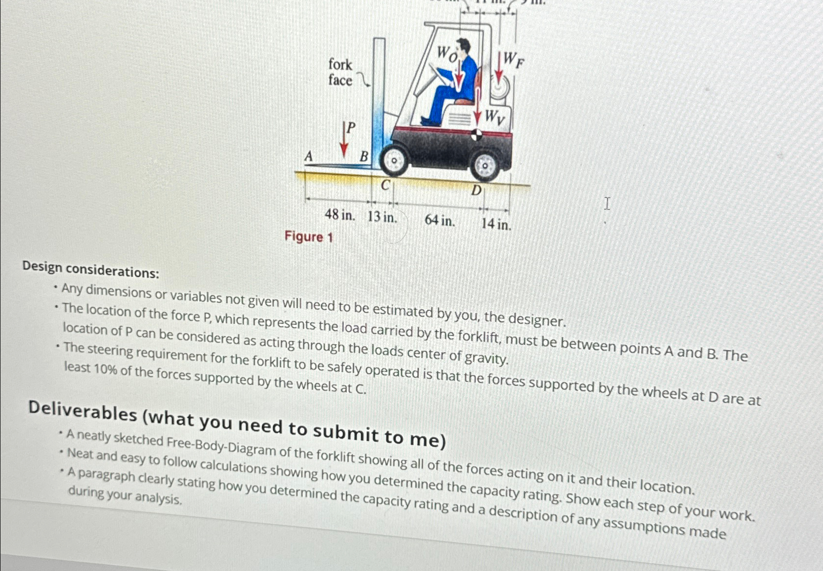esign Challenge e forklift ( Fig . 1 ) has a