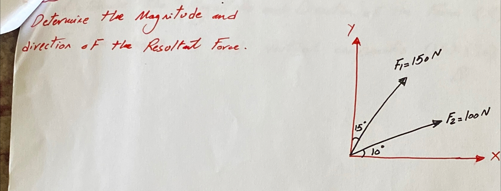 Determine the Magritude and direction of the