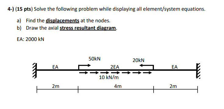 4 - ) Solve the following problem while