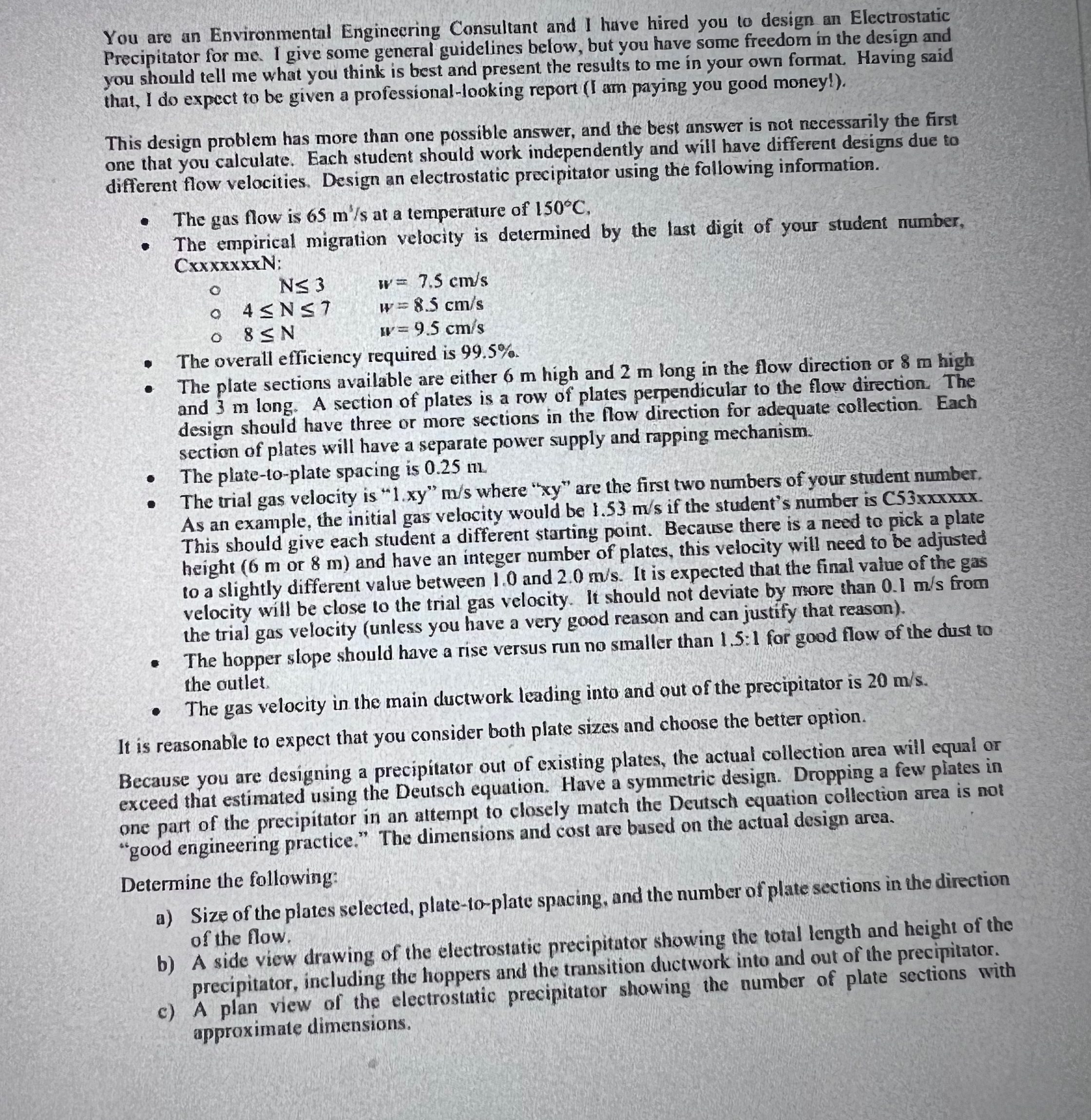 You are an Environmental Enginecring Consultant