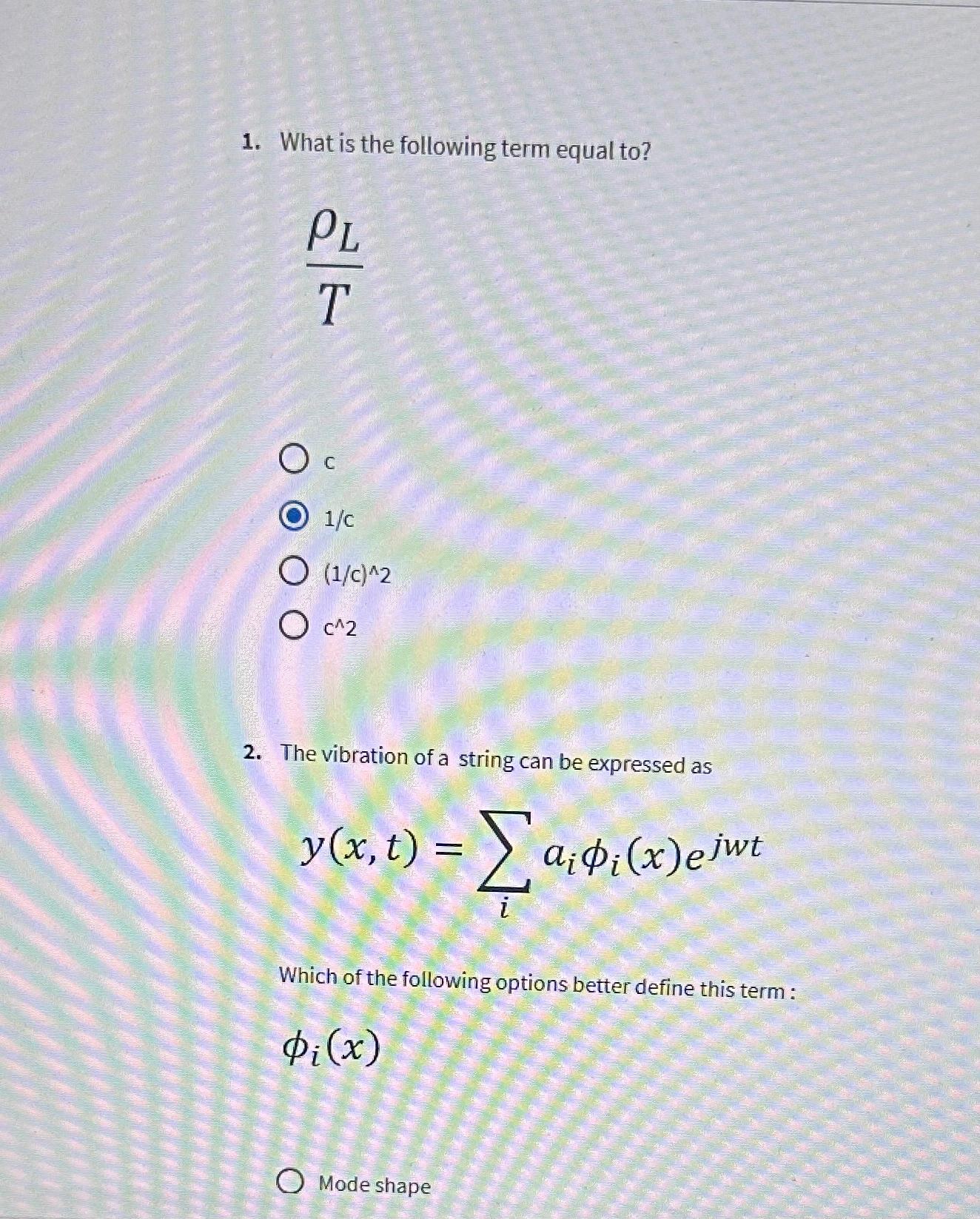 What is the following term equal to ? L T C 1 c (