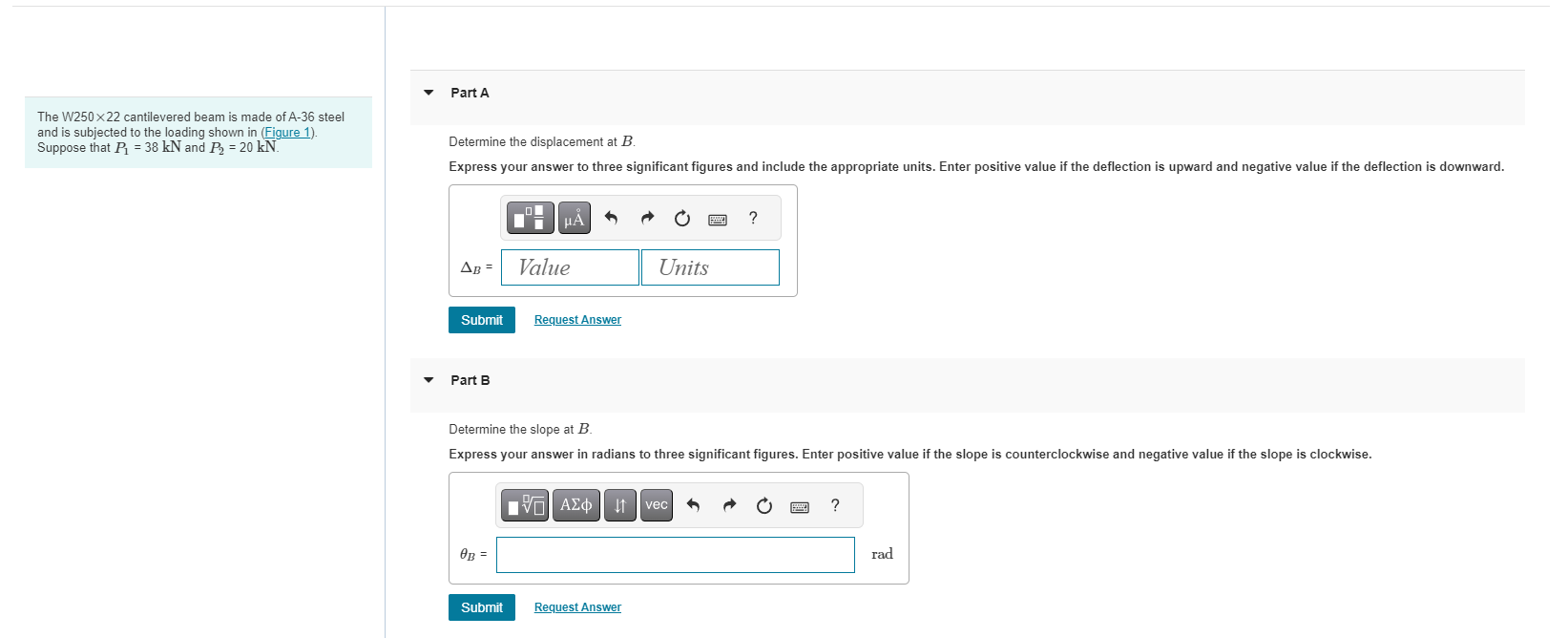 Figure 1 of 1 The W 2 5 0 2 2 cantilevered beam