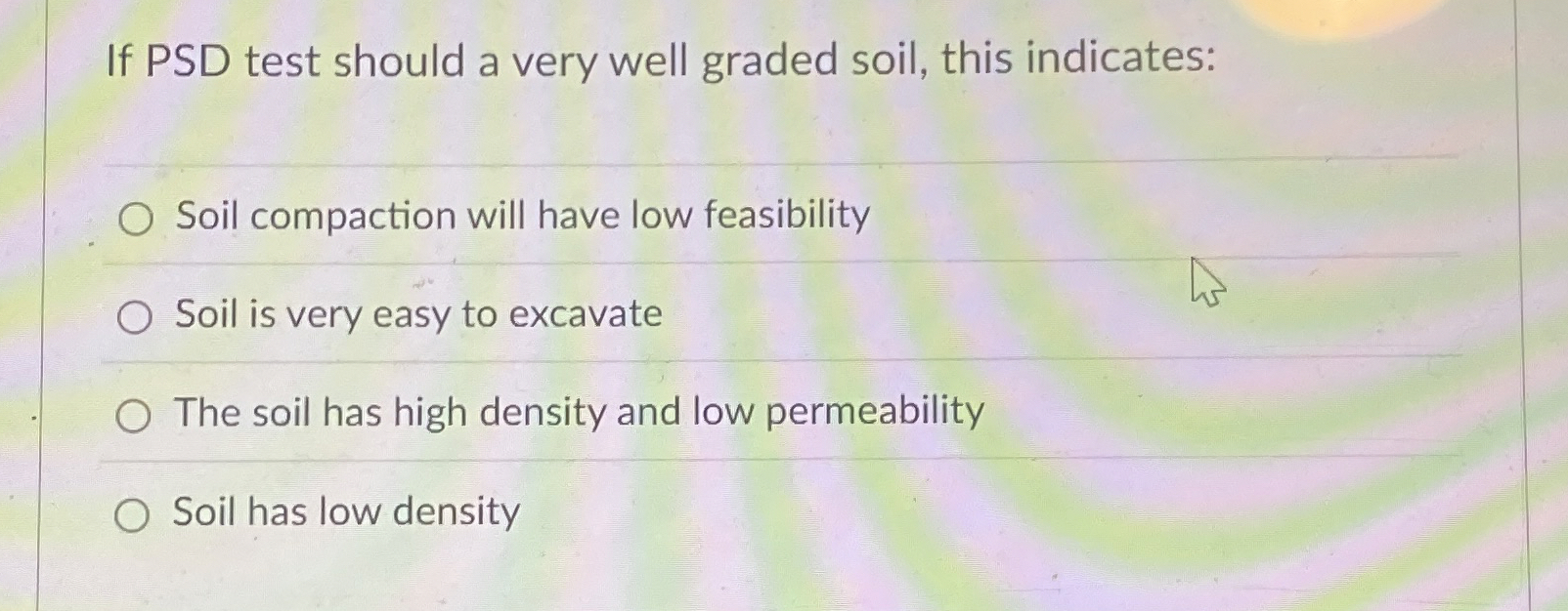 If PSD test should a very well graded soil, this