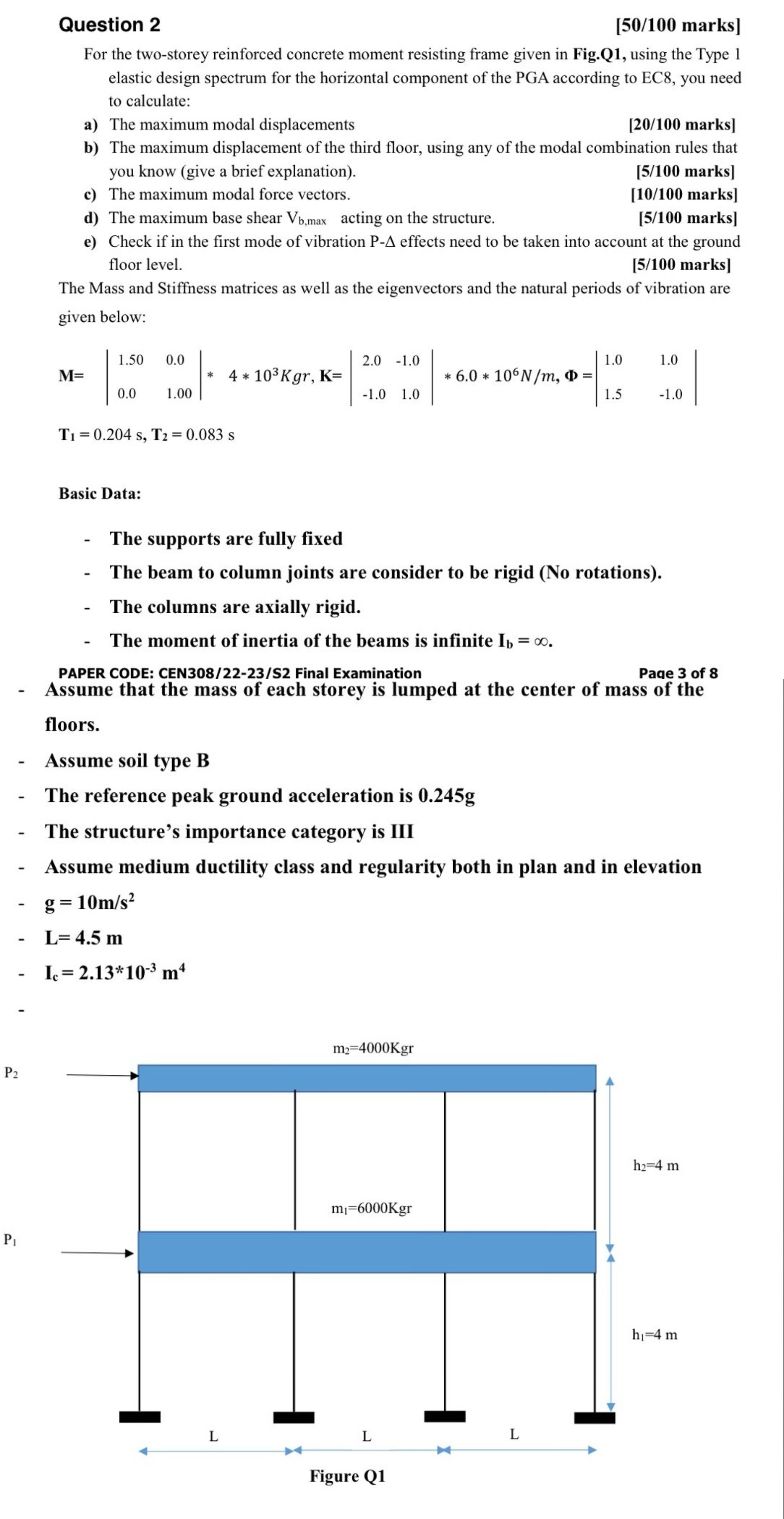 Question 2 [ 5 0 / 1 0 0 marks ] For the two -