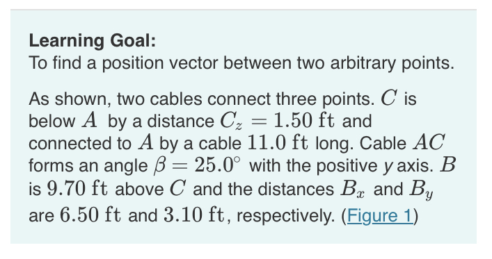 To find a position vector between two arbitrary
