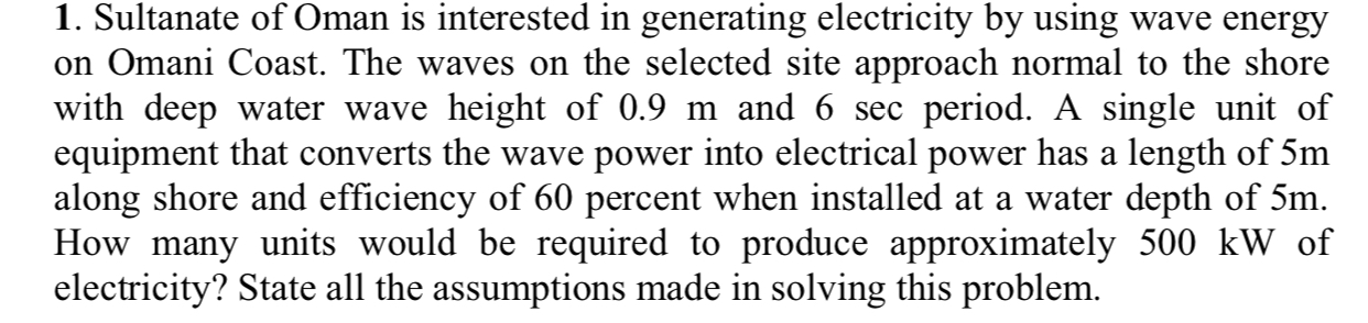 Sultanate of Oman is interested in generating