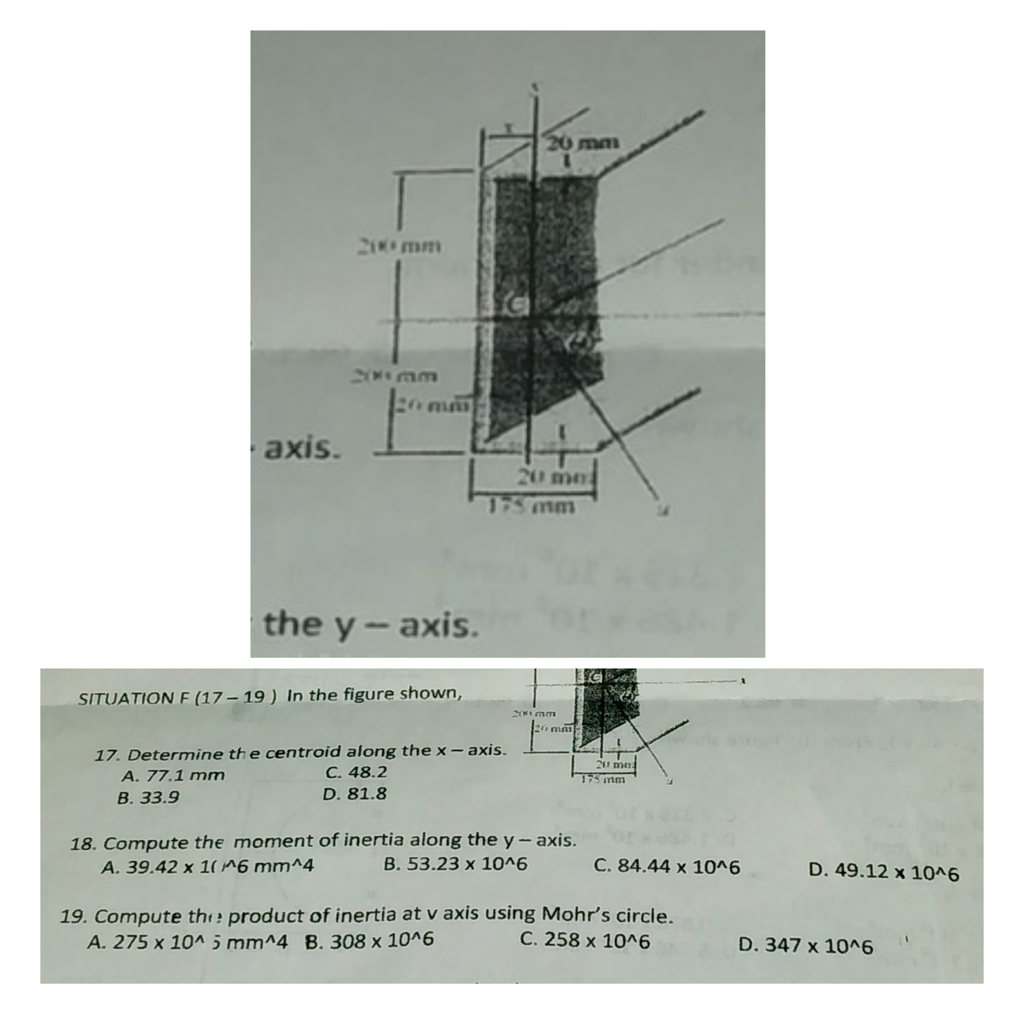 * Det the centroid of X - Axis * Det the moment