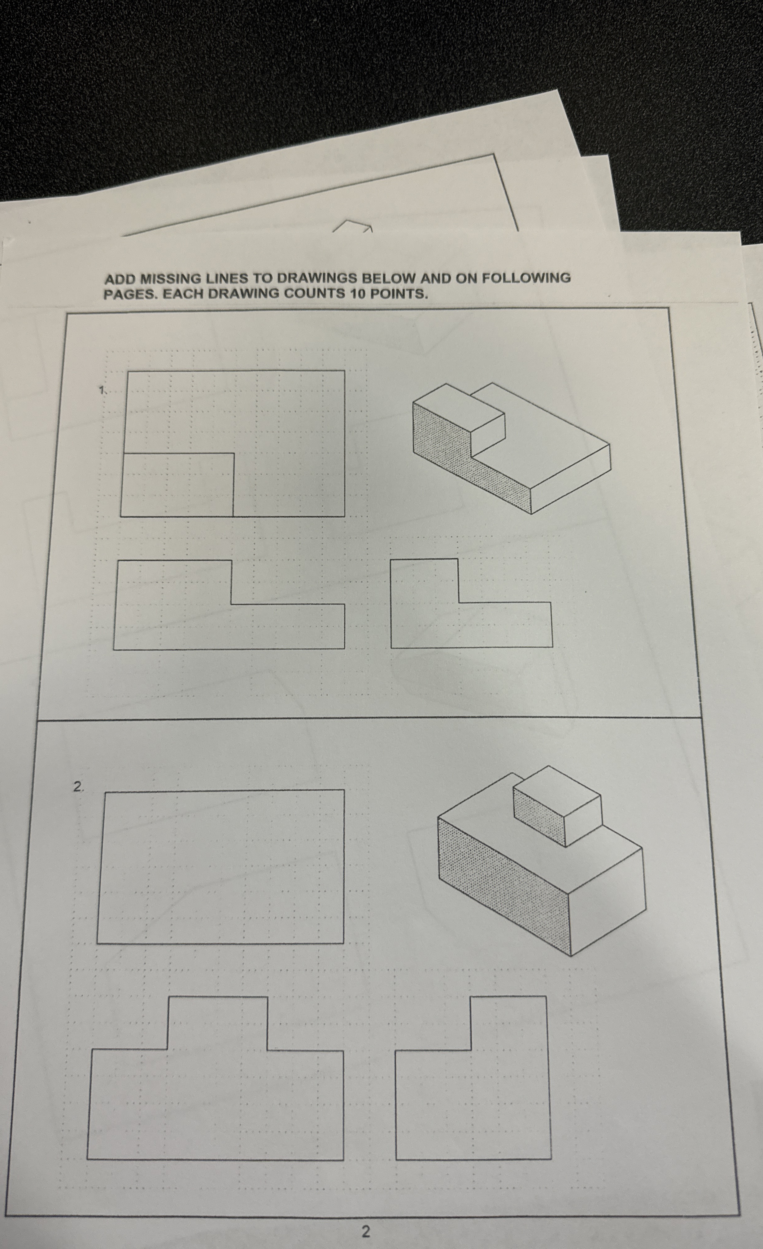 ADD MISSING LINES TO DRAWINGS BELOW AND ON
