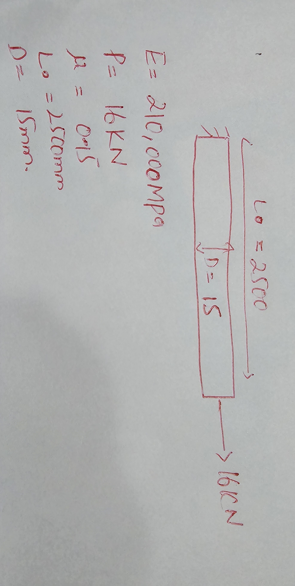 Determine the extension in length? Also, find the