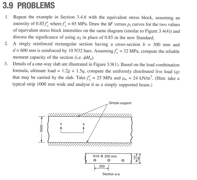 3 . 9 PROBLEMS Repeat the example in Section 3 .