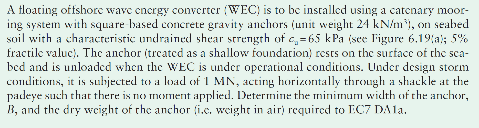 A floating offshore wave energy converter ( WEC )