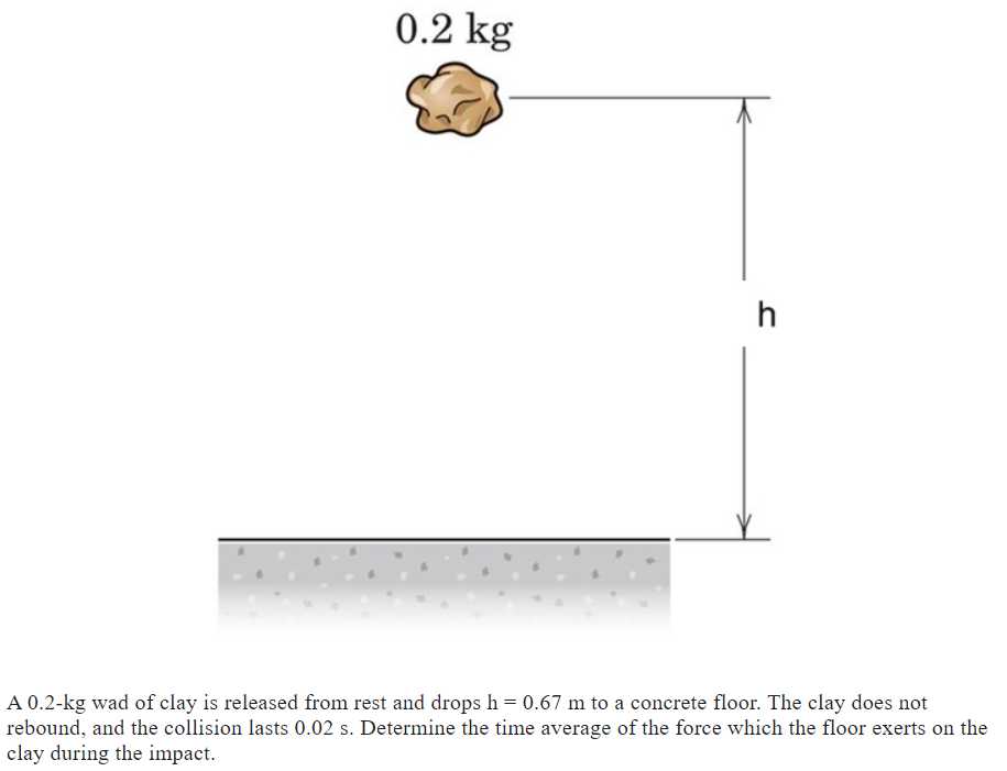 A \ ( 0 . 2 - \ mathrm { kg } \ ) wad of clay is