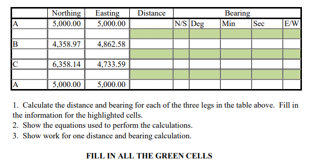 SHOW ALL CALCULATED WORK!!!!! Calculate the