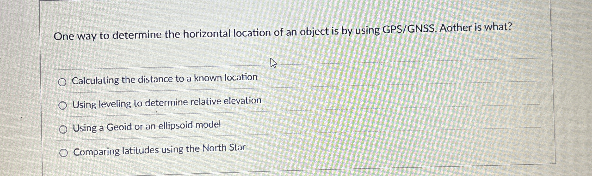 One way to determine the horizontal location of