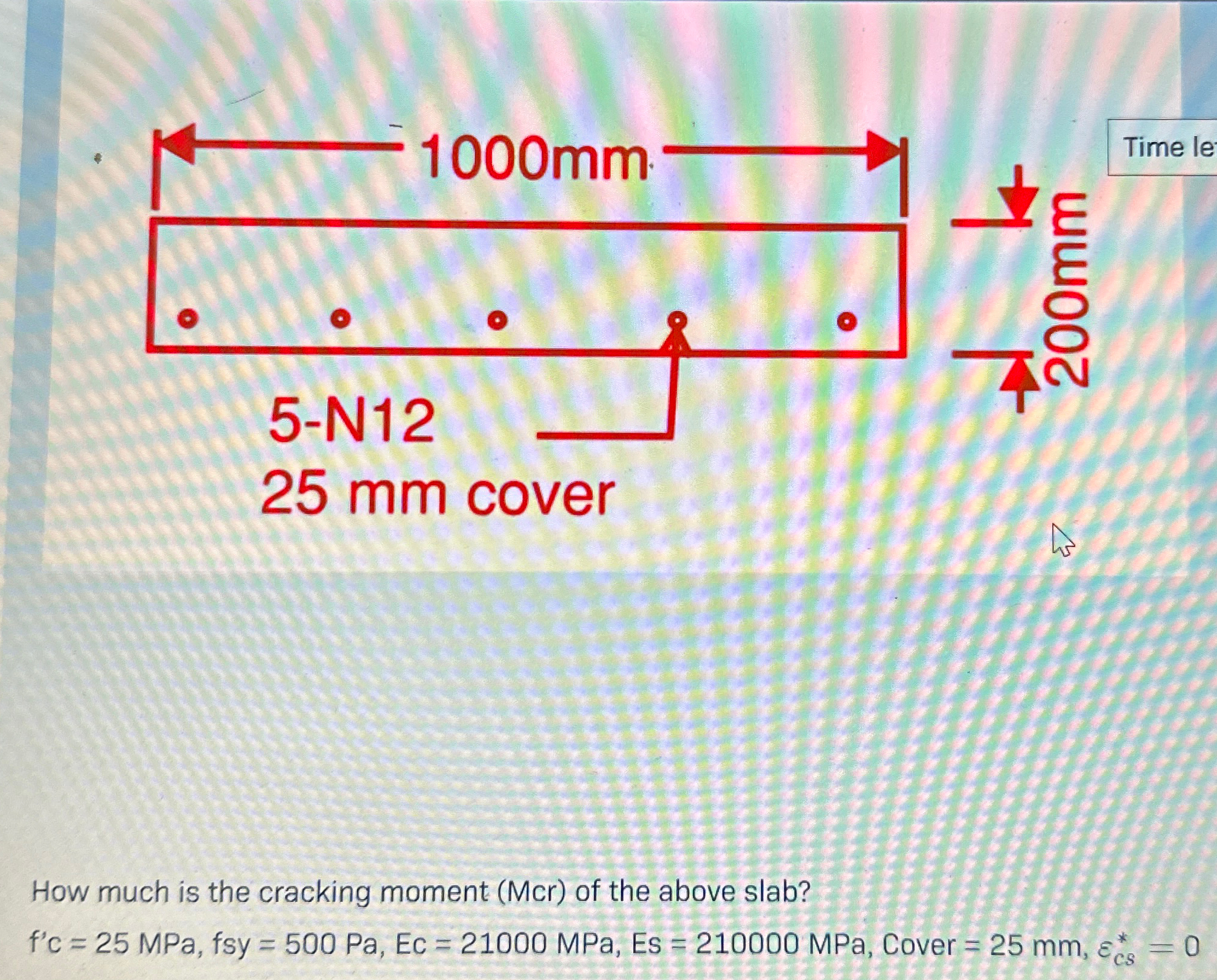 How much is the cracking moment ( Mcr ) of the
