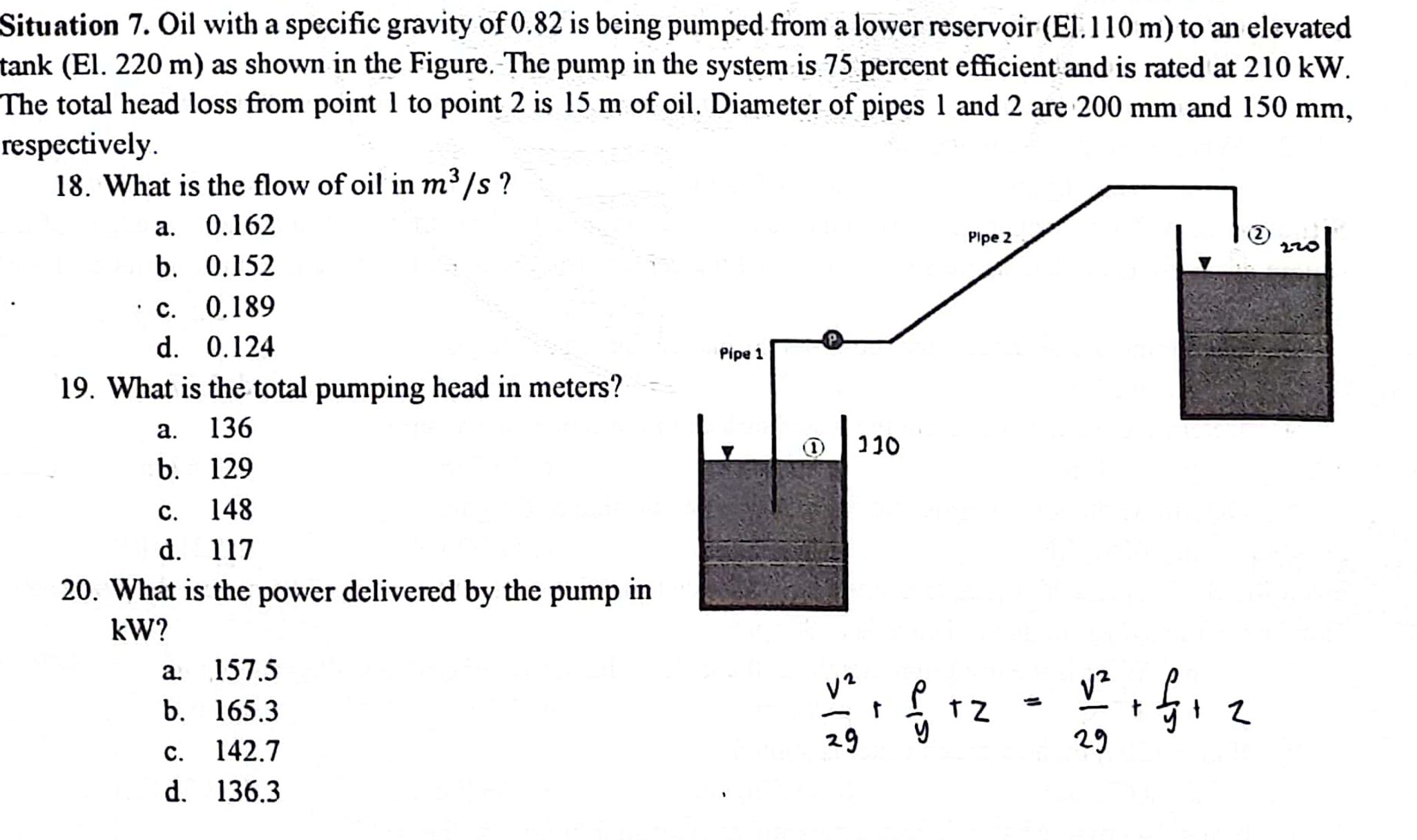 Situation 7 . Oil with a specific gravity of 0 .