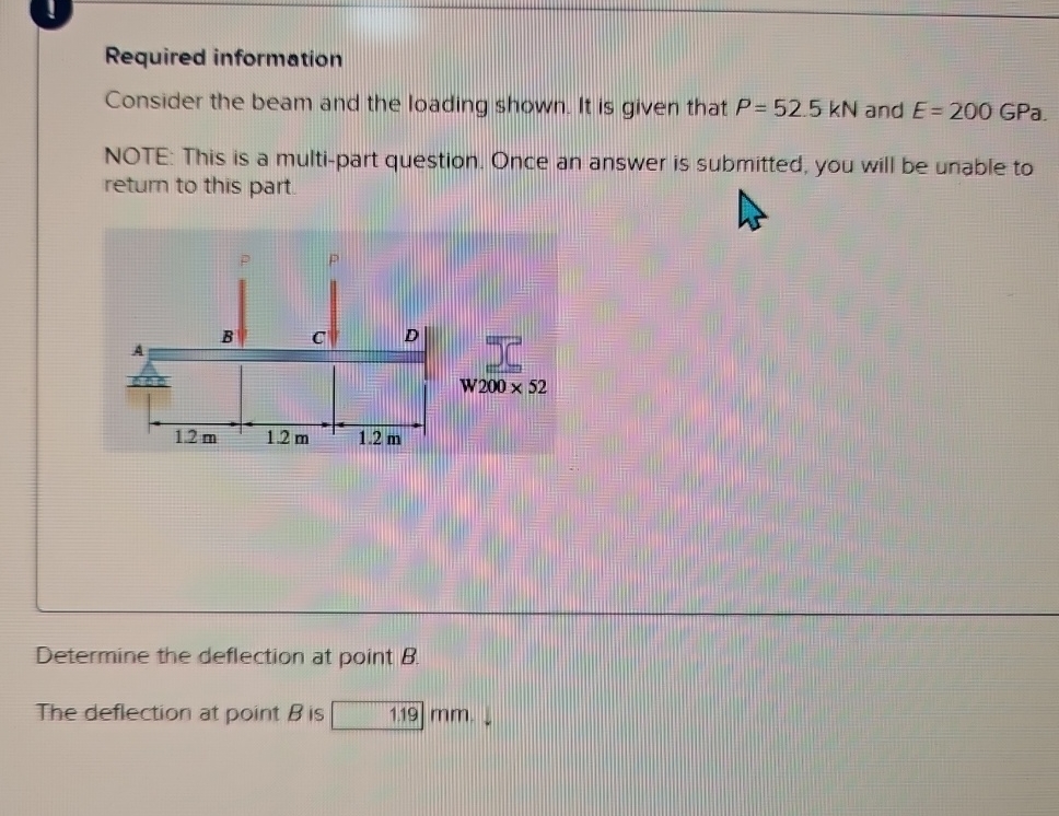 Required information Consider the beam and the