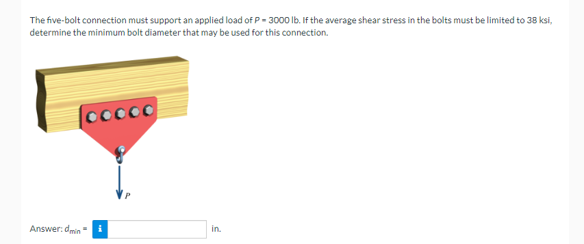 The five - bolt connection must support an