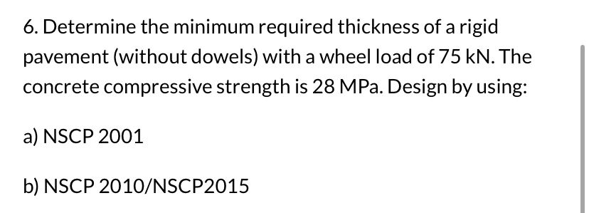 Determine the minimum required thickness of a