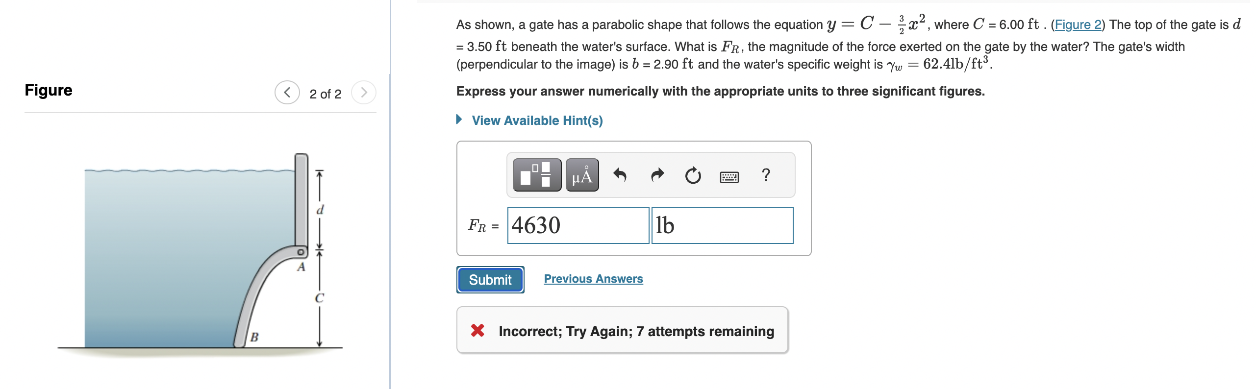 As shown, a gate has a parabolic shape that