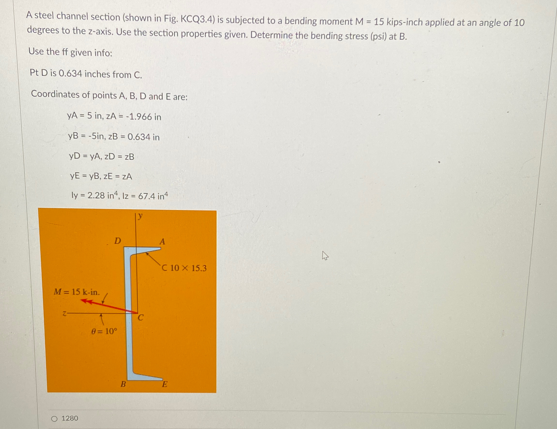 A steel channel section ( shown in Fig. KCQ 3 . 4