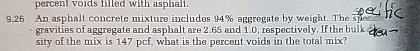 9 . 2 6 An asphalt concrete mixture includes 9 4