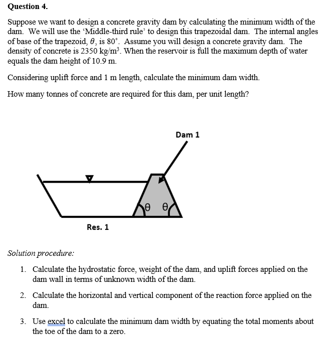 Question 4 . Suppose we want to design a concrete
