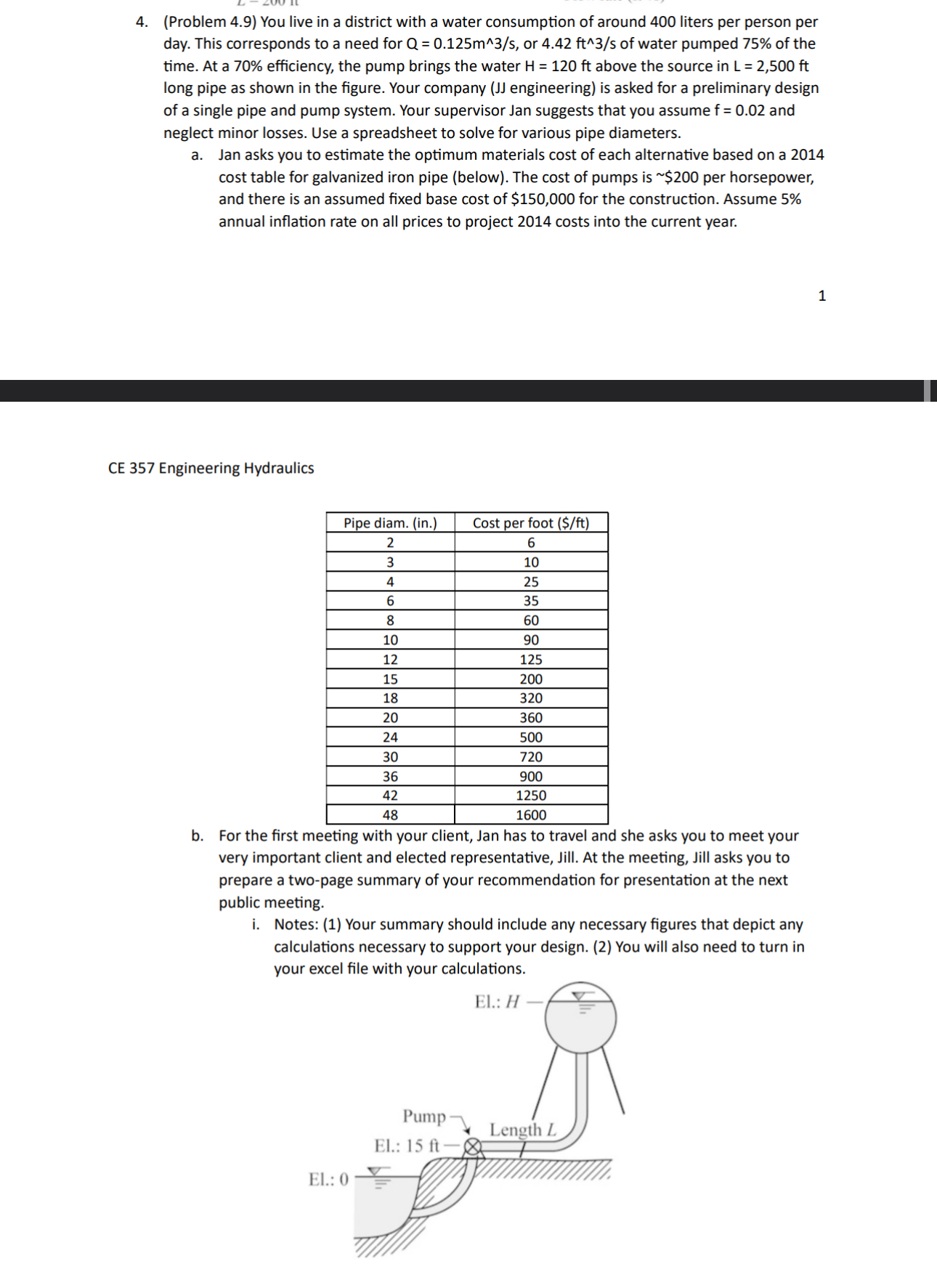 ( Problem 4 . 9 ) You live in a district with a