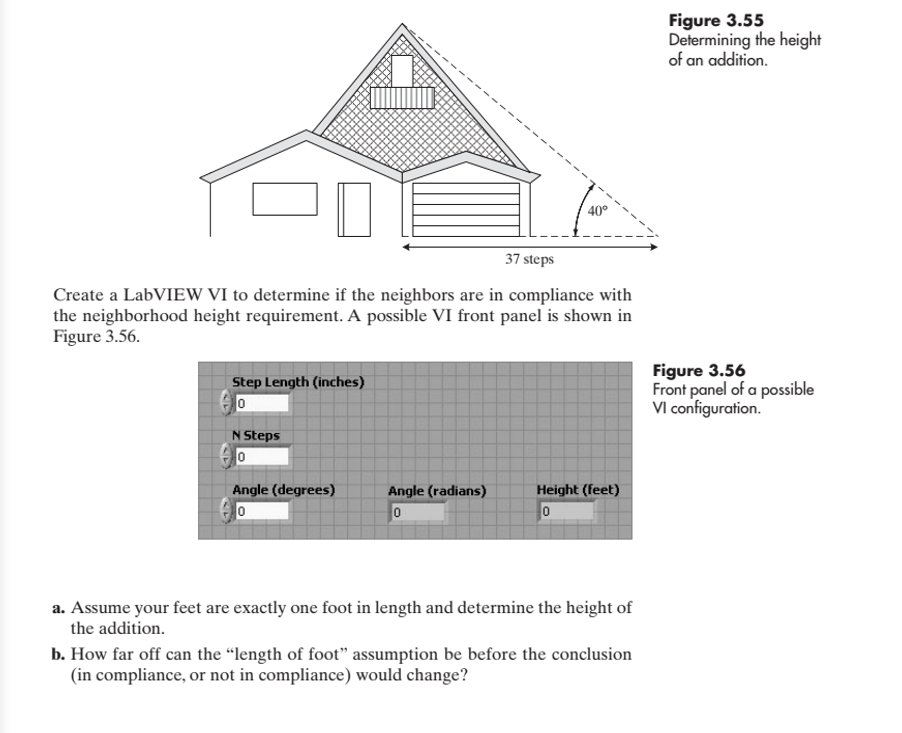 USE LABVIEW Figure 3 . 5 5 Determining the height