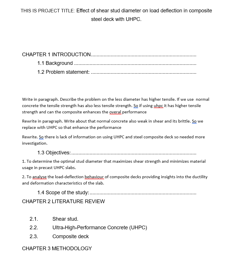 THIS IS PROJECT TITLE: Effect of shear stud