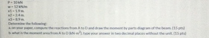 P = 1 0 k N w = 1 2 k N m x 1 = 1 . 9 m x 2 = 2 .
