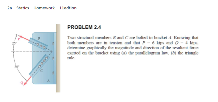 PROBLEM 2 . 4 Two structural members B and C are