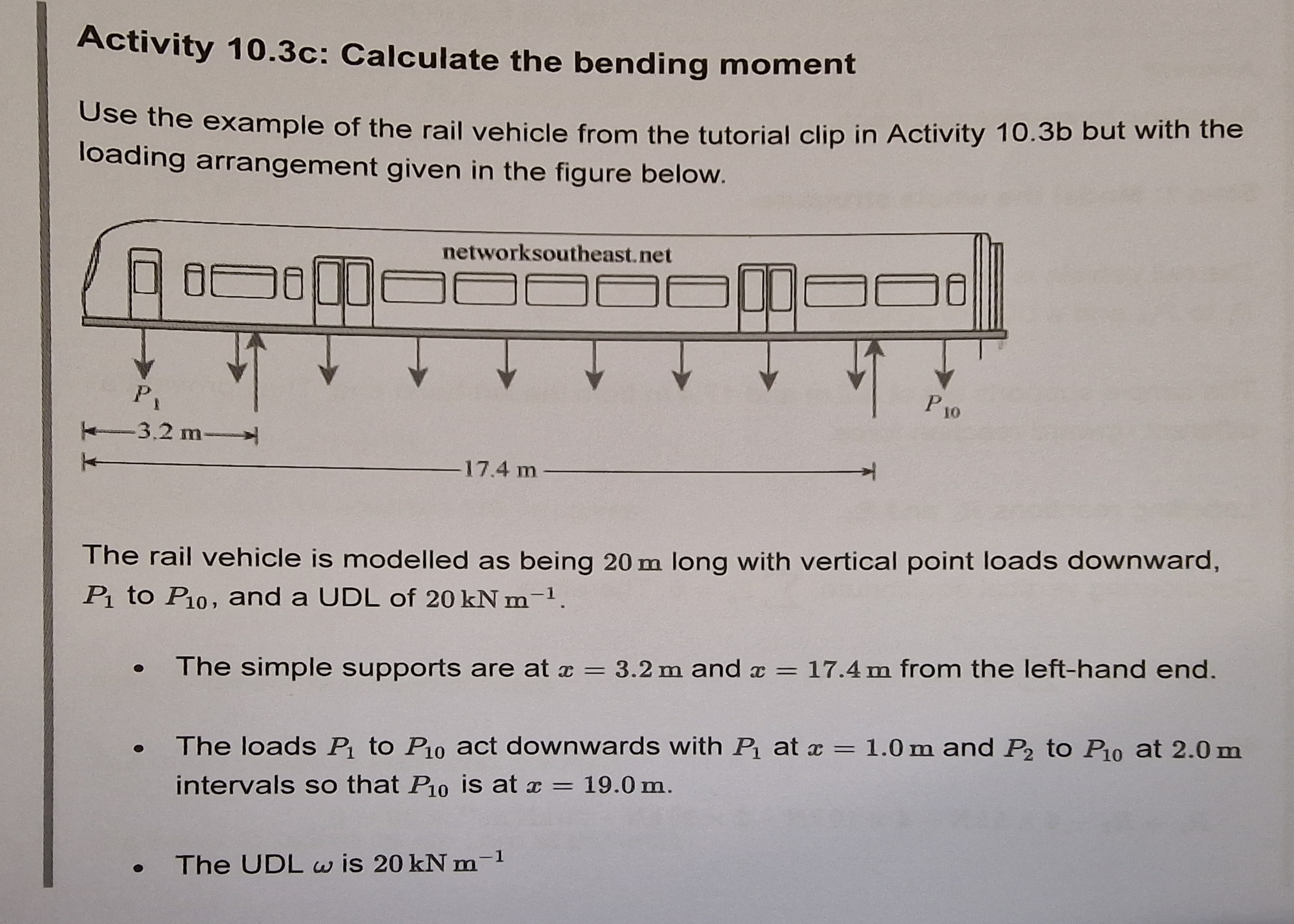 How do I work out the Bending Moment here? I've