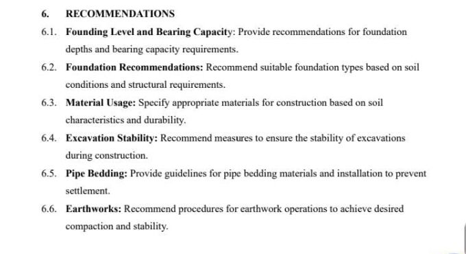RECOMMENDATIONS 6 . 1 . Founding Level and