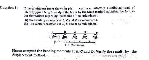 If the continuous bcam shown in Fig carries a