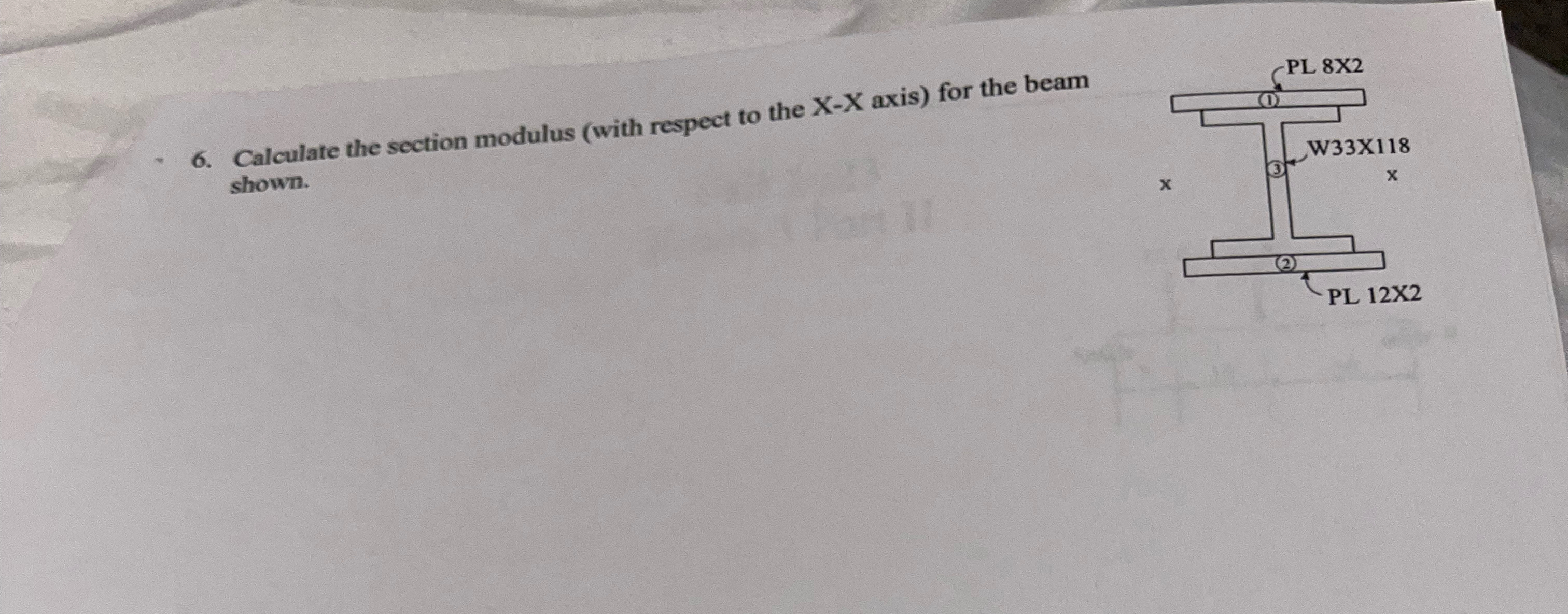 Calculate the section modulus ( with respect to